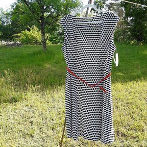 2X Shelby & Palmer dress navy white stripes